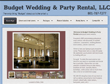 Tablet Screenshot of budgetweddingrental-ut.com